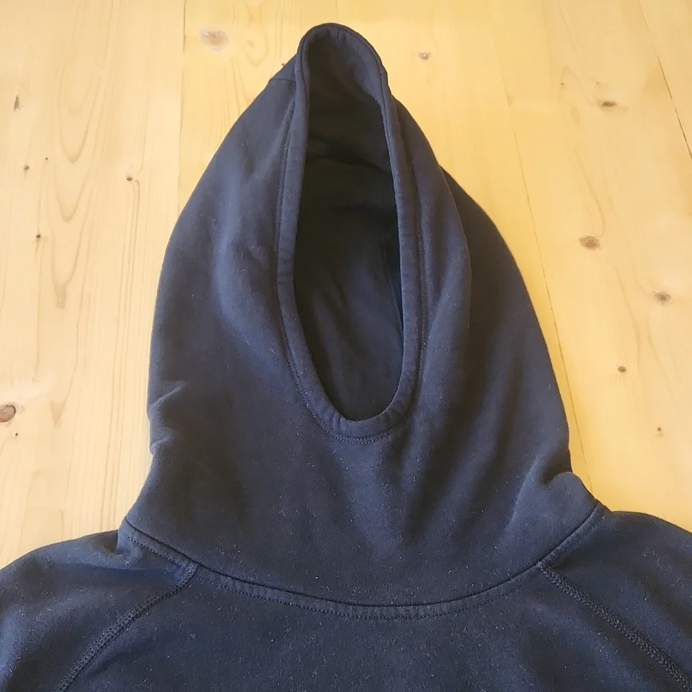 POLO Ralph Lauren Men's Tube Neck Pullover Hoodie Sweatshirt Black White Pony L